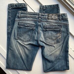 Express • REROCK Faded Wash Skinny Jeans • Women's Size 28 (4﹣6)